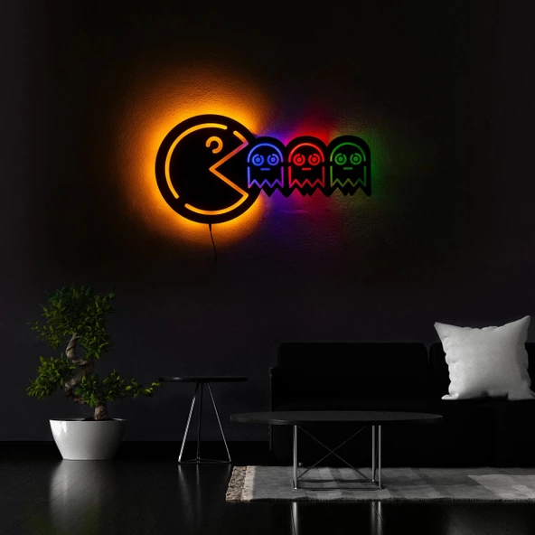 Tablo Marketi Pac Man Tablo - 70x35 cm - 2
