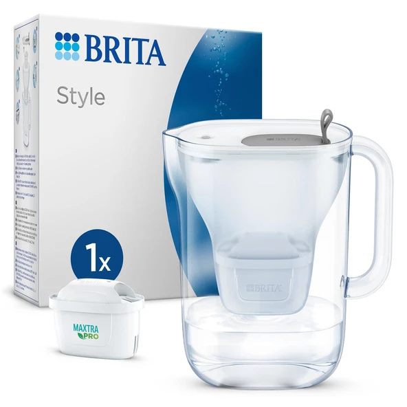 BRITA Style XL Maxtra Pro All-In-1 Filtreli Su Arıtma Sürahisi - Gri