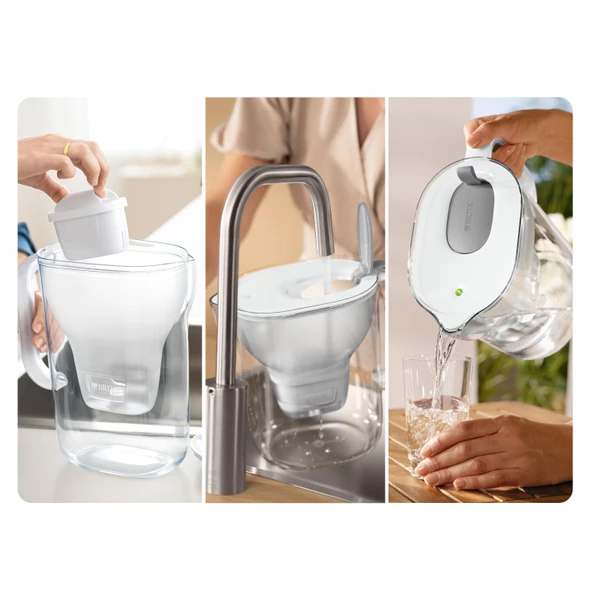 BRITA Style XL 3x Maxtra Pro All-In-1 Filtreli Su Arıtma Sürahisi - Gri - 3
