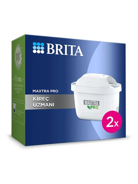 BRITA MAXTRA PRO Kireç Uzmanı Yedek Su Arıtma Filtresi, 2’li