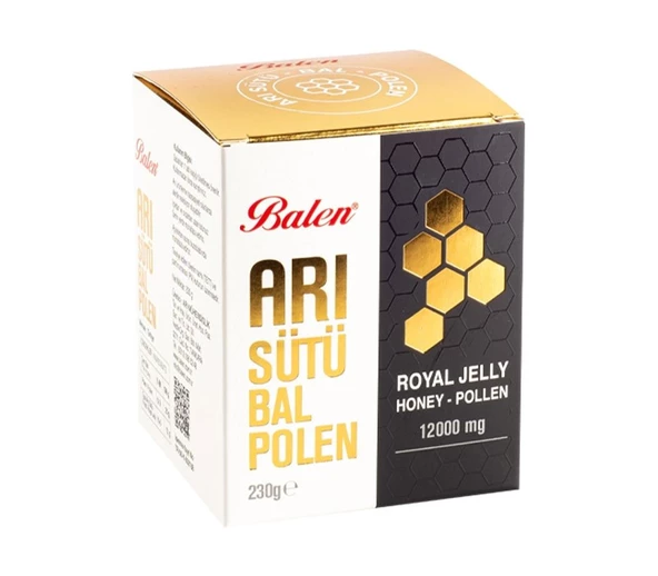 Balen Arı Sütü Bal Polen (12000 mg) 230 gram