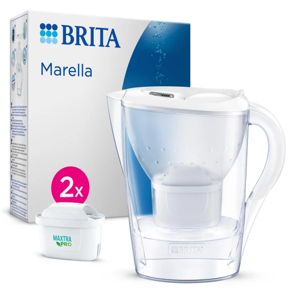 BRITA Marella Cool 2x Maxtra Pro All-In-1 Filtreli Su Arıtma Sürahisi - Beyaz