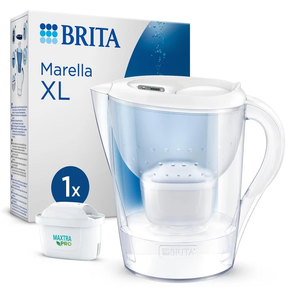 BRITA Marella XL Maxtra Pro All-In-1 Filtreli Su Arıtma Sürahisi - Beyaz