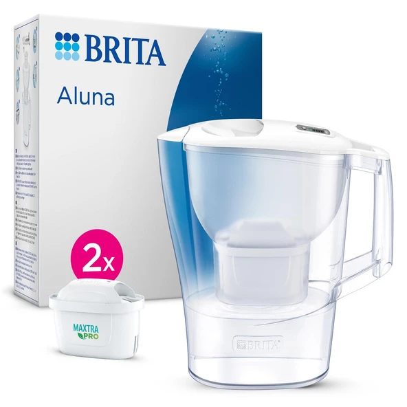 BRITA Aluna Cool 2x Maxtra Pro All-In-1 Filtreli Su Arıtma Sürahisi - Beyaz