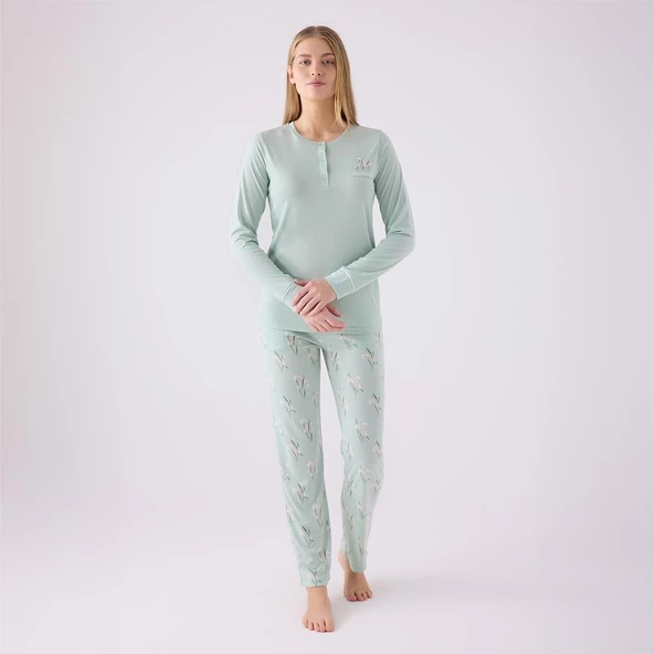 Arnetta AR3063X Kadın Büyük Beden Kışlık Pijama Takımı