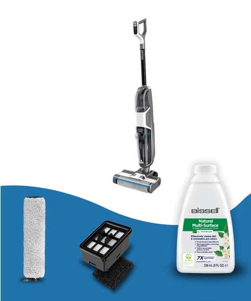 CrossWave HF3 Cordless Pro Yüksek Vakumlu Kablosuz Sert Zemin Süpürme ve Silme Makinesi - 2