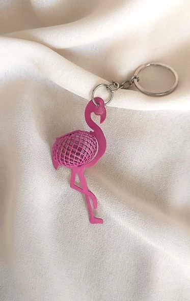 Anahtarlık Flamingo Kuş Araba Çanta Cüzdan Süsü Aksesuar - Resim 2