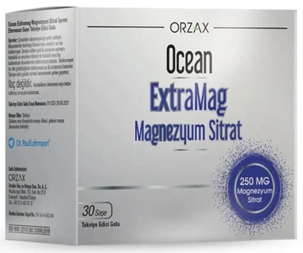 Ocean ExtraMag Magnezyum Sitrat Efervesan 30 Saşe