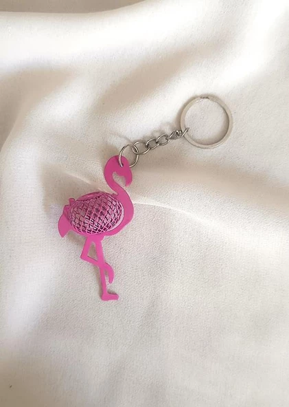 Anahtarlık Flamingo Kuş Araba Çanta Cüzdan Süsü Aksesuar - Resim 3