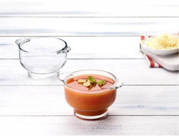 Paşabahçe çorba sütlaç pudding kasesi - cam sunum kase 2 li 530041 - Resim 4