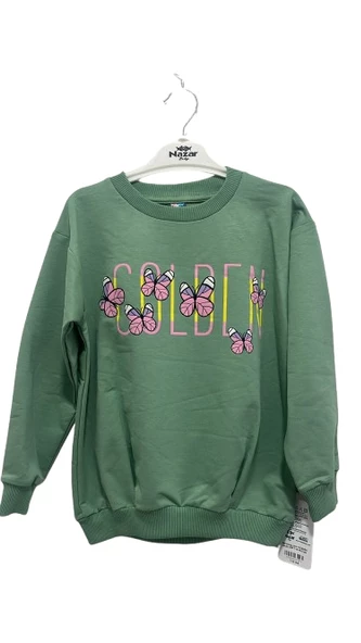 uğurböceğiçocuk Golden Kelebek Yazı Baskılı 2'li Kız Takım 24628 - 5