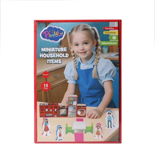 ONY-407 Ahşap Minyatür Ev Eşyaları -Onyıl Oyuncak - 2
