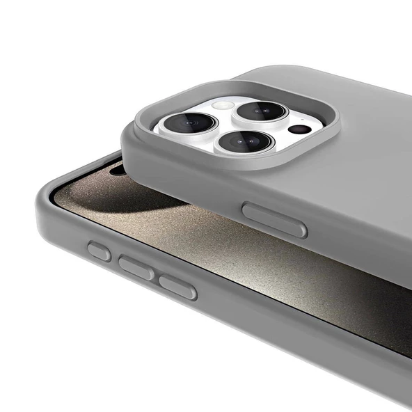 Apple iPhone 15 Pro Max Kılıf Magsafe Şarj Özellikli Sıvı Teknolojili Silinebilir Sert Redclick Kivi Kapak - 3