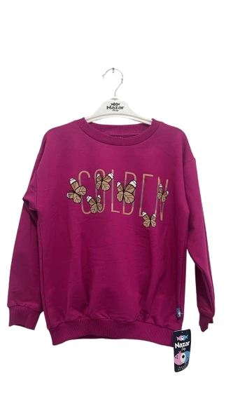 uğurböceğiçocuk Golden Kelebek Yazı Baskılı 2'li Kız Takım 24628 - 12