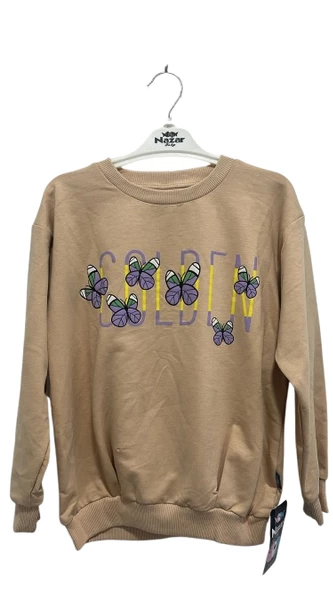 uğurböceğiçocuk Golden Kelebek Yazı Baskılı 2'li Kız Takım 24628 - 11