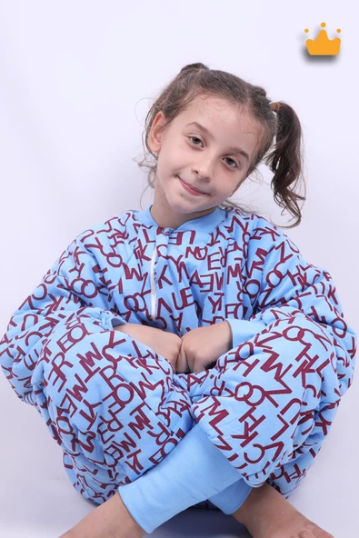 Babyhola 5-9 Yaş 2.5 Tog Karadeniz Fırtınası Vira Taraftar Elyaf Dolgulu Bordo Mavi Uyku Tulumu 6020 - 3