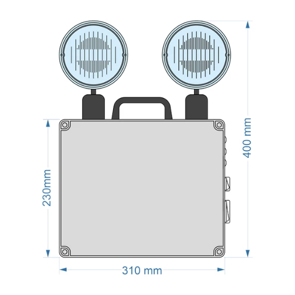 Arsel VSL-IP64-214/1 Versalite IP64 Acil Aydınlatma Armatürü Kesintide 60 Dak. Yanan 500 Lümen - Resim 2
