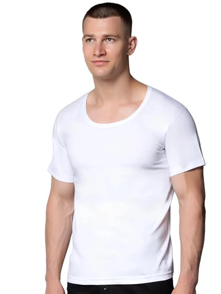 6 Adet Sedef Yıldız Erkek Penye Bisiklet Yaka Fanila Atlet 1003 - 2