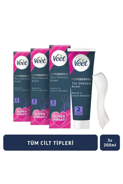 VEET Profesyonel Krem Promo Tüy Dökücü Krem 200 ML X 3 Adet