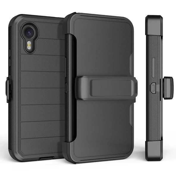 Galaxy XCover7 Pro Kılıf Double Clip 360 Tam Koruma Outdoor Zırh Kapak