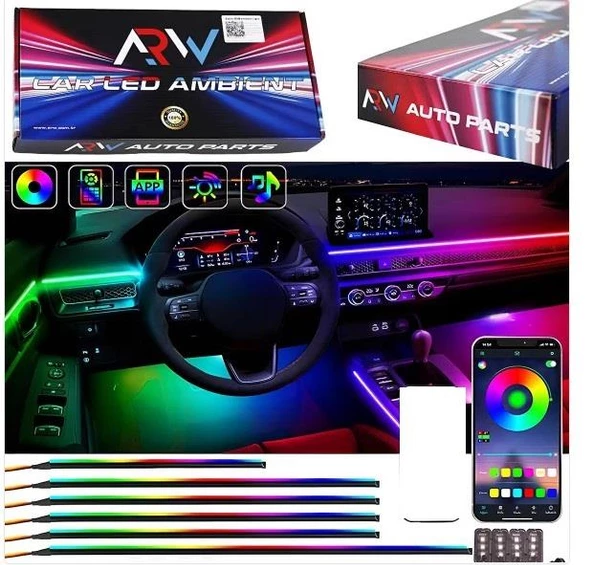 Mg Zs RGB Araç İçi Ambiyans 210 Mod Full Fonksiyon - 3