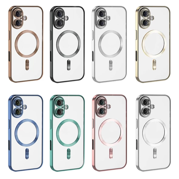 Apple iPhone 16 Kılıf Kamera Korumalı Magsafe Wireless Şarj Özellikli Zore Demre Kapak - Resim 10