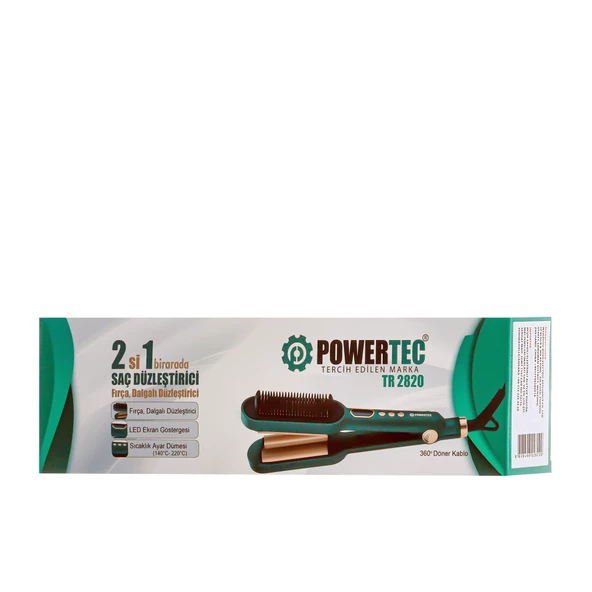 Powertec TR-2820 Fırçalı-Dalgalı Ionic Saç Düzleştirici - 9
