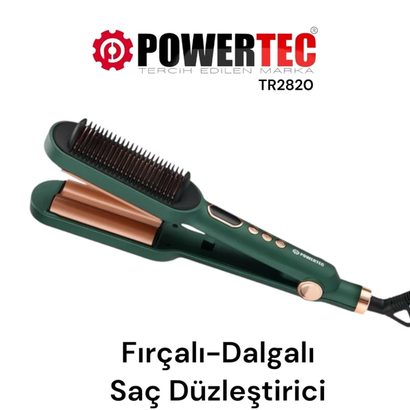 Powertec TR-2820 Fırçalı-Dalgalı Ionic Saç Düzleştirici