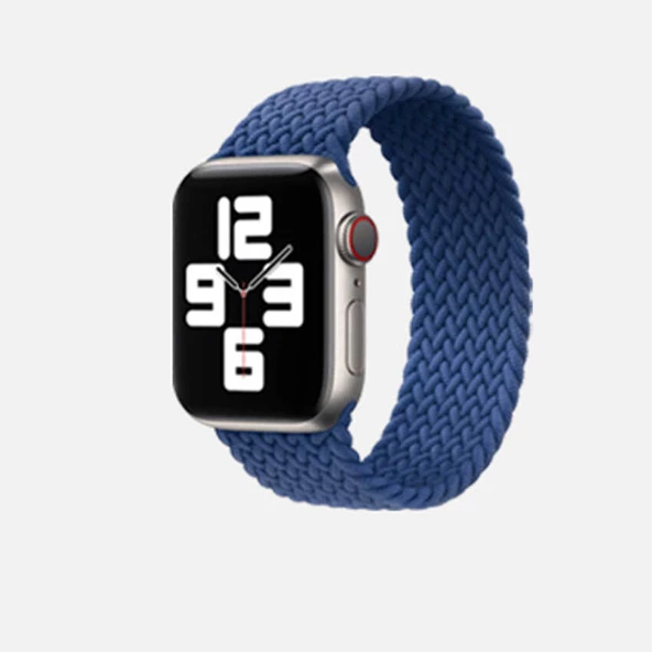 Apple Watch 2/3/4/5/6/7/8/se/nike 38mm 40mm 41mm Hasır Kordon Medium 14.7cm (KRD-32)