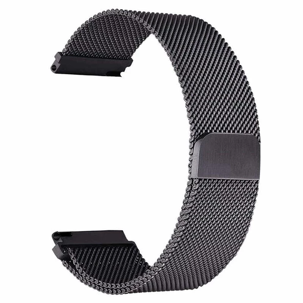 Gear S3 (22mm) Metal Kordon Tel Örgü İşlemeli Mıknatıslı Tasarım (krd-12)