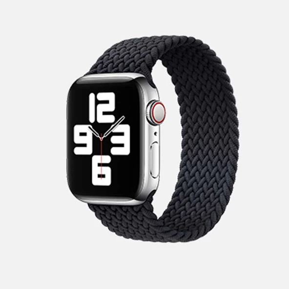 Apple Watch 2/3/4/5/6/7/8/se/ultra/nike 42mm 44mm 45mm 49mm Hasır Kordon Medium 14.7cm (KRD-32)