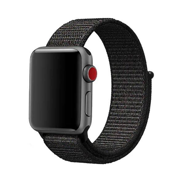 Apple Watch 2/3/4/5/6/7/8/se/nike 38mm 40mm 41mm Hasır Kordon Kaliteli Tasarım (KRD-03)