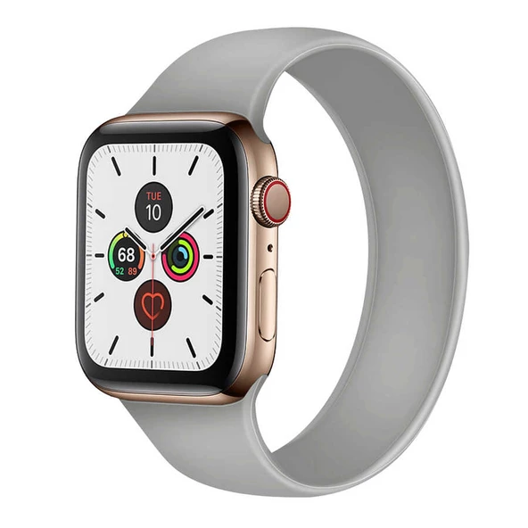 Apple Watch 2/3/4/5/6/7/8/se/ultra/nike 42mm 44mm 45mm 49mm Silikon Kordon Medium 14.9cm (KRD-31)