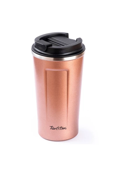 Tantitoni 001-01-PEMBE COFFEE YAZILI PASLANMAZ ÇELİK TERMOS BARDAK 500ML - 1