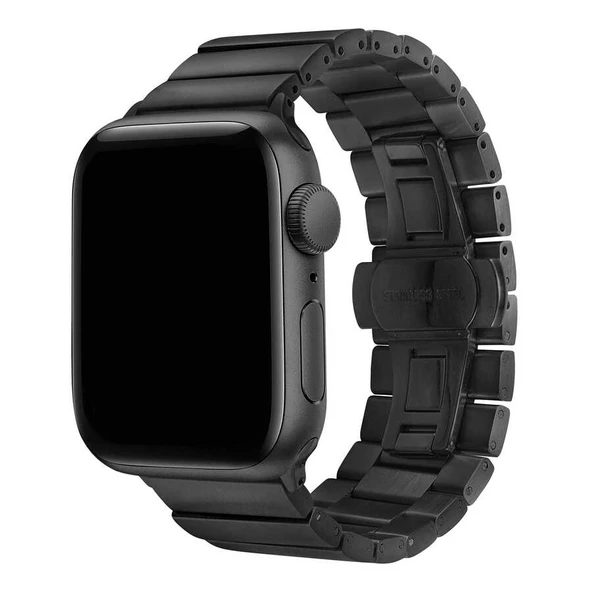 Apple Watch 2/3/4/5/6/7/8/se/ultra/nike 42mm 44mm 45mm 49mm Metal Kordon Şık Tasarım (KRD-41)