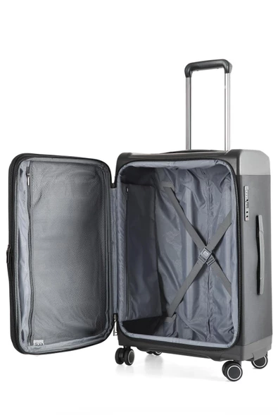 ÇÇS SİYAH Kumaş 3 Lü Valiz Seti-460 - 5