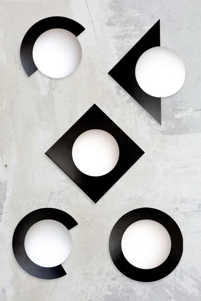 D-light Üçgen Aplik Siyah - 2