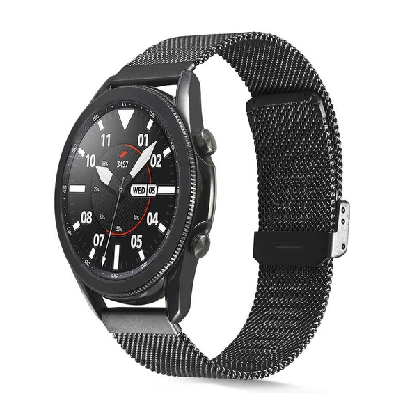 Samsung Galaxy Watch 46mm (22mm) Metal Kordon Tel Örgülü Tasarım (KRD-45)