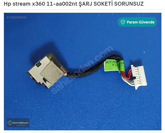 Hp stream x360 11-aa002nt ŞARJ SOKETİ SORUNSUZ