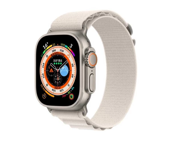 Apple Watch 2/3/4/5/6/7/8/se/ultra/nike 42mm 44mm 45mm 49mm Hasır Kordon Naylon Örgülü (KRD-74)