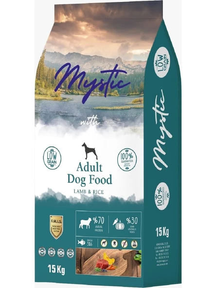 Mystic Az Tahıllı Yetişkin Köpek Maması Kuzulu 15 kg