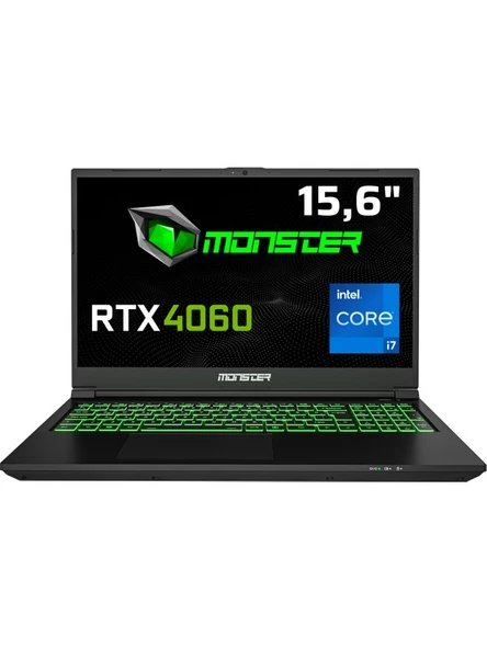 Monster Tulpar T5 V23.4 Intel Core i7 12700H 16GB RAM 500GB SSD RTX4060 Freedos 15.6" FHD 144Hz