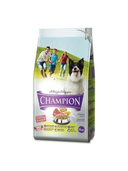 Champion Dana Etli Yüksek Enerjili Yetişkin Köpek Maması 15 KG