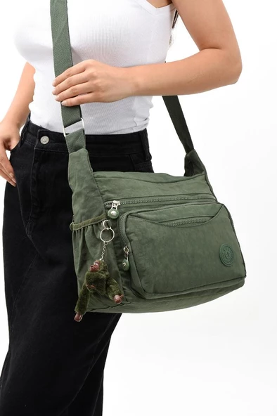 Klinkır Omuz Çantası Hafif Yağmur Geçirmez Kumaş 30*23 Cm Günlük Kullanıma Uygun Postacı Çanta - Resim 9