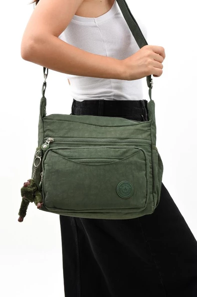 Klinkır Omuz Çantası Hafif Yağmur Geçirmez Kumaş 30*23 Cm Günlük Kullanıma Uygun Postacı Çanta - Resim 10