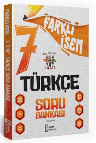 İsem 2025 Farklı İsem 7. Sınıf Türkçe Soru Bankası ürün görseli 1