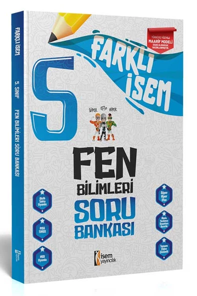 İsem 2025 Farklı İsem 5. Sınıf Fen Bilimleri Soru Bankası
