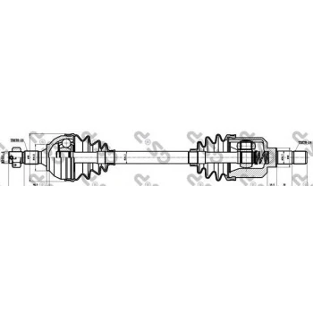 AKS SOL KOMPLE P405 SRI XU9J2 1.9 8V XU10J4 2.0 16V P306 XU10J2 DIS FREZE 25 IC FREZE 24 BOY 600MM ABSSIZ - GSP 245008