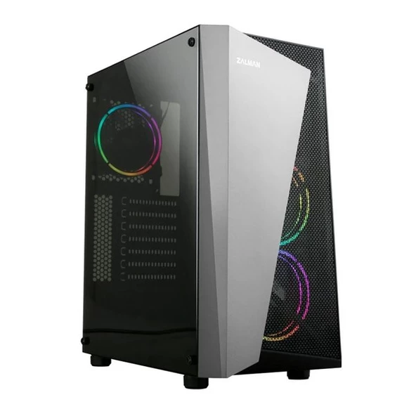 ZALMAN 600W S4 PLUS(BL) 3-RGB FANLI GAMING MID-TOWER PC KASASI ürün görseli 1