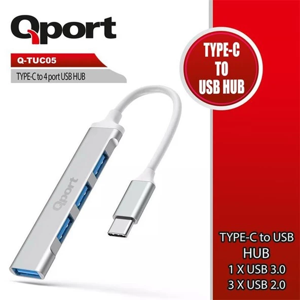 QPORT Q-UC204 4port USB Çoklayıcı Hub